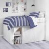 imageNautica  Twin XL Bedskirt 42inch Drop Cotton Bedding Split Corner for Secure Fit OekoTex Certified Solid WhiteWhite