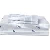 imageNautica  Twin XL Sheets Cotton Percale Bedding Set Fully Elasticized Ideal Dorm Essentials Audley Stripe Blue Twin XLAudley Stripe Blue