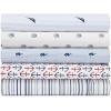 imageNautica  Twin XL Sheets Cotton Percale Bedding Set Fully Elasticized Ideal Dorm Essentials Audley Stripe Blue Twin XLAudley Stripe Blue