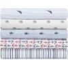 imageNautica  Twin XL Sheets Cotton Percale Bedding Set Fully Elasticized Ideal Dorm Essentials Audley Stripe Blue Twin XLAudley Stripe Blue