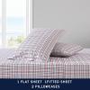 imageNautica  Twin XL Sheets Cotton Percale Bedding Set Fully Elasticized Ideal Dorm Essentials Audley Stripe Blue Twin XLBoating Tattersall Red