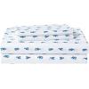 imageNautica  Twin XL Sheets Cotton Percale Bedding Set Fully Elasticized Ideal Dorm Essentials Audley Stripe Blue Twin XLCloyster Blue