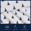 imageNautica  Twin XL Sheets Cotton Percale Bedding Set Fully Elasticized Ideal Dorm Essentials Audley Stripe Blue Twin XLNavy