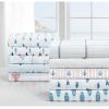 imageNautica  Twin XL Sheets Cotton Percale Bedding Set Fully Elasticized Ideal Dorm Essentials Audley Stripe Blue Twin XLWhitewood Sail Blue