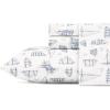 imageNautica  Twin XL Sheets Cotton Percale Bedding Set Fully Elasticized Ideal Dorm Essentials Audley Stripe Blue Twin XLWhitewood Sail Blue
