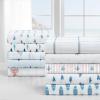 imageNautica  Twin XL Sheets Cotton Percale Bedding Set Fully Elasticized Ideal Dorm Essentials Audley Stripe Blue Twin XLWhitewood Sail Blue