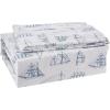 imageNautica  Twin XL Sheets Cotton Percale Bedding Set Fully Elasticized Ideal Dorm Essentials Audley Stripe Blue Twin XLWhitewood Sail Blue