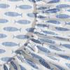 imageNautica  Twin XL Sheets Cotton Percale Bedding Set Fully Elasticized Ideal Dorm Essentials Audley Stripe Blue Twin XLWoodblock Fish Blue