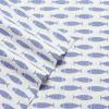 imageNautica  Twin XL Sheets Cotton Percale Bedding Set Fully Elasticized Ideal Dorm Essentials Audley Stripe Blue Twin XLWoodblock Fish Blue