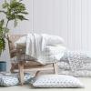imageNautica  Twin XL Sheets Cotton Percale Bedding Set Fully Elasticized Ideal Dorm Essentials Audley Stripe Blue Twin XLWoodblock Fish Blue