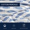 imageNautica  Twin XL Sheets Cotton Percale Bedding Set Fully Elasticized Ideal Dorm Essentials Audley Stripe Blue Twin XLWoodblock Fish Blue
