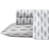 imageNautica  Twin XL Sheets Cotton Percale Bedding Set Fully Elasticized Ideal Dorm Essentials Audley Stripe Blue Twin XLWoodblock Fish Grey