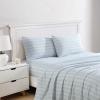 imageNautica  Twin XL Sheets Premium Cotton Percale Bedding Set Striped Bedding Set OekoTex Certified Beaux Stripe Blue Twin XLAnchor Lines Blue