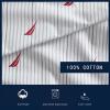 imageNautica  Twin XL Sheets Premium Cotton Percale Bedding Set Striped Bedding Set OekoTex Certified Beaux Stripe Blue Twin XLAudley Stripe Red