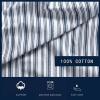 imageNautica  Twin XL Sheets Premium Cotton Percale Bedding Set Striped Bedding Set OekoTex Certified Beaux Stripe Blue Twin XLColeridge Stripe Blue