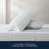 imageNautica  Twin XL Sheets Premium Cotton Percale Bedding Set Striped Bedding Set OekoTex Certified Beaux Stripe Blue Twin XLColeridge Stripe Green