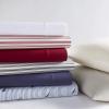 imageNautica  Twin XL Sheets Premium Cotton Percale Bedding Set Striped Bedding Set OekoTex Certified Beaux Stripe Blue Twin XLColeridge Stripe Red