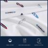 imageNautica  Twin XL Sheets Premium Cotton Percale Bedding Set Striped Bedding Set OekoTex Certified Beaux Stripe Blue Twin XLHigh Surf NavyRed