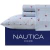 imageNautica  Twin XL Sheets Premium Cotton Percale Bedding Set Striped Bedding Set OekoTex Certified Beaux Stripe Blue Twin XLLobster Walk RedBlue