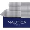 imageNautica  Twin XL Sheets Premium Cotton Percale Bedding Set Striped Bedding Set OekoTex Certified Beaux Stripe Blue Twin XLMichael Plaid Grey