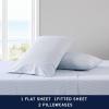 imageNautica  Twin XL Sheets Premium Cotton Percale Bedding Set Striped Bedding Set OekoTex Certified Beaux Stripe Blue Twin XLPenny Pinstripe Blue