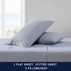 imageNautica  Twin XL Sheets Premium Cotton Percale Bedding Set Striped Bedding Set OekoTex Certified Beaux Stripe Blue Twin XLPenny Pinstripe Red