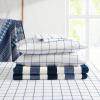 imageNautica  Twin XL Sheets Premium Cotton Percale Bedding Set Striped Bedding Set OekoTex Certified Beaux Stripe Blue Twin XLPlot BlueWhite