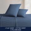 imageNautica  Twin XL Sheets Premium Cotton Percale Bedding Set Striped Bedding Set OekoTex Certified Beaux Stripe Blue Twin XLRichmond Stripe Blue