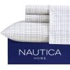 imageNautica  Twin XL Sheets Premium Cotton Percale Bedding Set Striped Bedding Set OekoTex Certified Beaux Stripe Blue Twin XLRichmond Stripe Blue