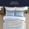 imageNautica  TwinTwin XL Bed Set Reversible Comforter with Matching Shams Bed Sheets and Laundry Bag Dorm Essentials Captains BlueGreenBradlee Blue