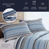 imageNautica  TwinTwin XL Bed Set Reversible Comforter with Matching Shams Bed Sheets and Laundry Bag Dorm Essentials Captains BlueGreenBradlee Blue