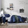 imageNautica  TwinTwin XL Bed Set Reversible Comforter with Matching Shams Bed Sheets and Laundry Bag Dorm Essentials Captains BlueGreenCaptains BlueGreen