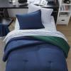 imageNautica  TwinTwin XL Bed Set Reversible Comforter with Matching Shams Bed Sheets and Laundry Bag Dorm Essentials Captains BlueGreenCaptains BlueGreen