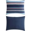 imageNautica  TwinTwin XL Bed Set Reversible Comforter with Matching Shams Bed Sheets and Laundry Bag Dorm Essentials Captains BlueGreenColton Blue