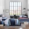 imageNautica  TwinTwin XL Bed Set Reversible Comforter with Matching Shams Bed Sheets and Laundry Bag Dorm Essentials Captains BlueGreenColton Blue