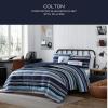 imageNautica  TwinTwin XL Bed Set Reversible Comforter with Matching Shams Bed Sheets and Laundry Bag Dorm Essentials Captains BlueGreenColton Blue