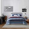 imageNautica  TwinTwin XL Bed Set Reversible Comforter with Matching Shams Bed Sheets and Laundry Bag Dorm Essentials Captains BlueGreenColton Blue