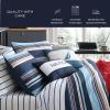 imageNautica  TwinTwin XL Bed Set Reversible Comforter with Matching Shams Bed Sheets and Laundry Bag Dorm Essentials Captains BlueGreenColton Blue