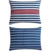 imageNautica  TwinTwin XL Bed Set Reversible Comforter with Matching Shams Bed Sheets and Laundry Bag Dorm Essentials Captains BlueGreenKennedy Stripe Navy