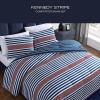 imageNautica  TwinTwin XL Bed Set Reversible Comforter with Matching Shams Bed Sheets and Laundry Bag Dorm Essentials Captains BlueGreenKennedy Stripe Navy