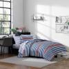 imageNautica  TwinTwin XL Bed Set Reversible Comforter with Matching Shams Bed Sheets and Laundry Bag Dorm Essentials Captains BlueGreenKennedy Stripe Navy