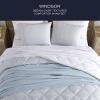 imageNautica  TwinTwin XL Bed Set Reversible Comforter with Matching Shams Bed Sheets and Laundry Bag Dorm Essentials Captains BlueGreenWindsor Blue
