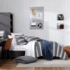 imageNautica  TwinTwin XL Comforter Set Reversible Cotton Bedding with Matching Sham Medium Weight for Year Round Use Dorm Essentials Craver GreyCraver BlackWhite