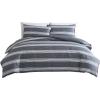 imageNautica  TwinTwin XL Comforter Set Reversible Cotton Bedding with Matching Sham Medium Weight for Year Round Use Dorm Essentials Craver GreyCraver GreyWhite