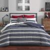 imageNautica  TwinTwin XL Comforter Set Reversible Cotton Bedding with Matching Sham Medium Weight for Year Round Use Dorm Essentials Craver GreyCraver NavyWhite