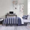 imageNautica  TwinTwin XL Comforter Set Reversible Cotton Bedding with Matching Sham Medium Weight for Year Round Use Dorm Essentials Craver GreyCraver Navy