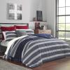 imageNautica  TwinTwin XL Comforter Set Reversible Cotton Bedding with Matching Sham Medium Weight for Year Round Use Dorm Essentials Craver GreyCraver NavyWhite