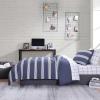 imageNautica  TwinTwin XL Comforter Set Reversible Cotton Bedding with Matching Sham Medium Weight for Year Round Use Dorm Essentials Craver GreyCraver NavyWhite