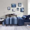 imageNautica  TwinTwin XL Comforter Set Reversible Cotton Bedding with Matching Sham Medium Weight for Year Round Use Dorm Essentials OekoTex Certified Longpoint BlueTwinTwin XL