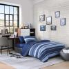 imageNautica  TwinTwin XL Comforter Set Reversible Cotton Bedding with Matching Sham Medium Weight for Year Round Use Dorm Essentials OekoTex Certified Longpoint BlueTwinTwin XL